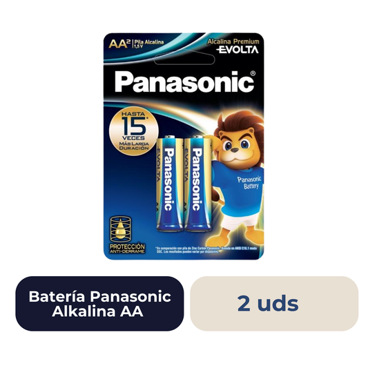 Batería Panasonic Alkalina AA 2 unidades