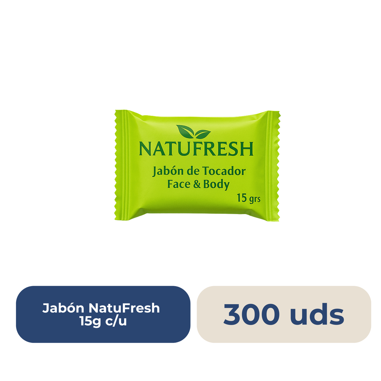 Jabón NatuFresh 300 Unidades de 15 g cada una