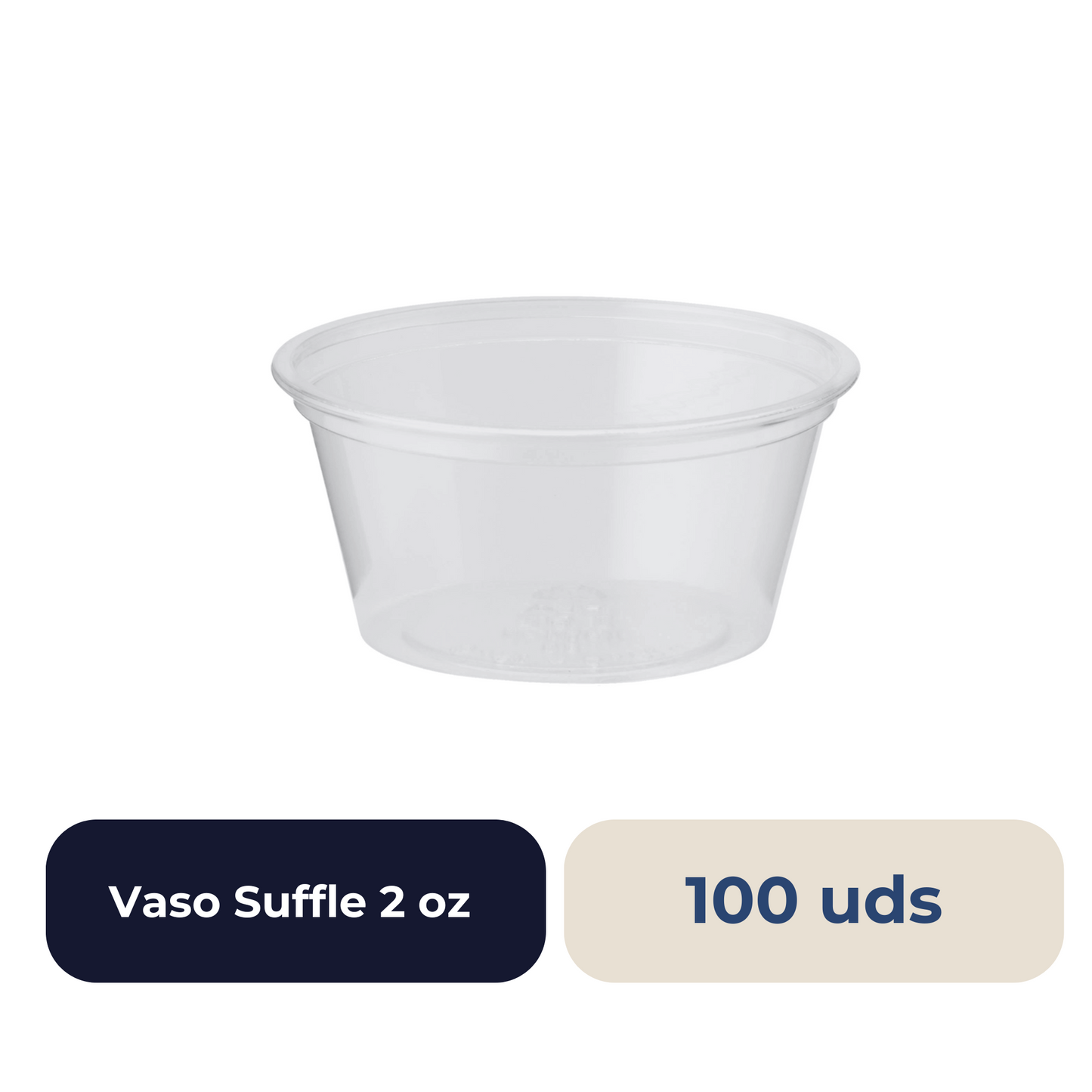 Vaso Suffle 2 oz 100 unidades