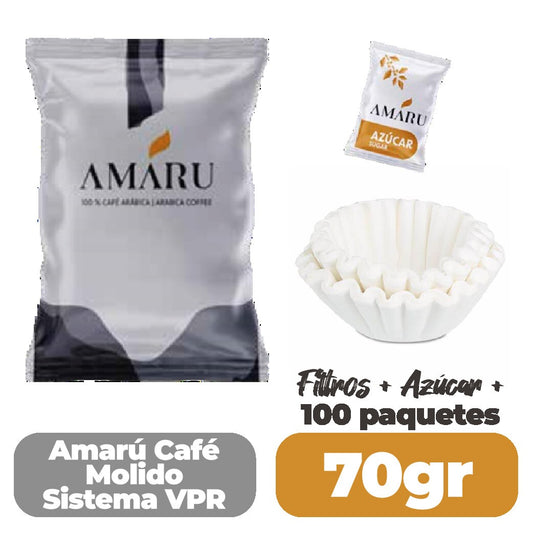 Café AMARU  Molido Sistema VPR 70 grs