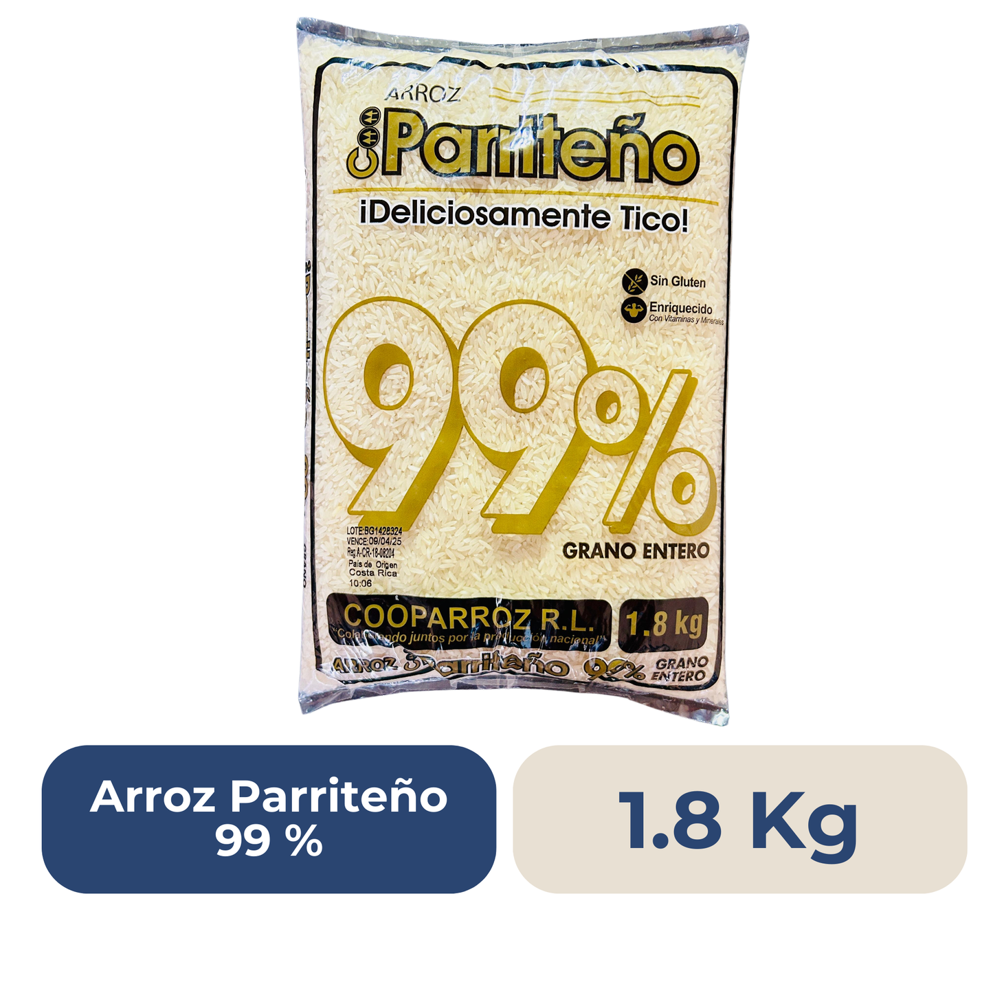 Arroz Parriteño 99% 1.8 Kg