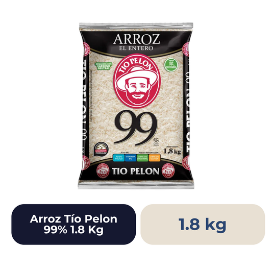 Arroz Tío Pelon 99% 1.8 Kg