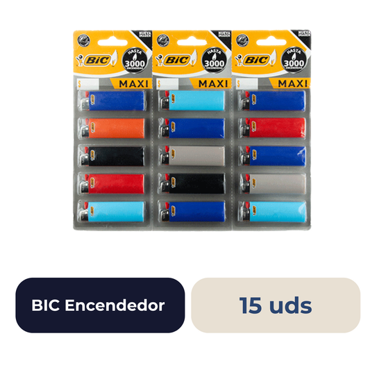 Encendedor Charola BIC 15 Uds