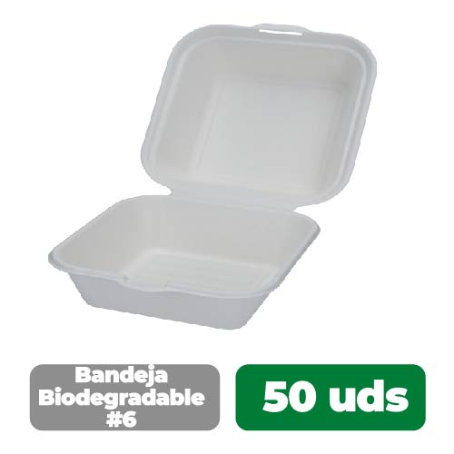 Bandeja Biodegradable #6 50 uds