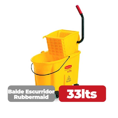 Balde Escurridor Amarillo Rubbermaid 33 Litros