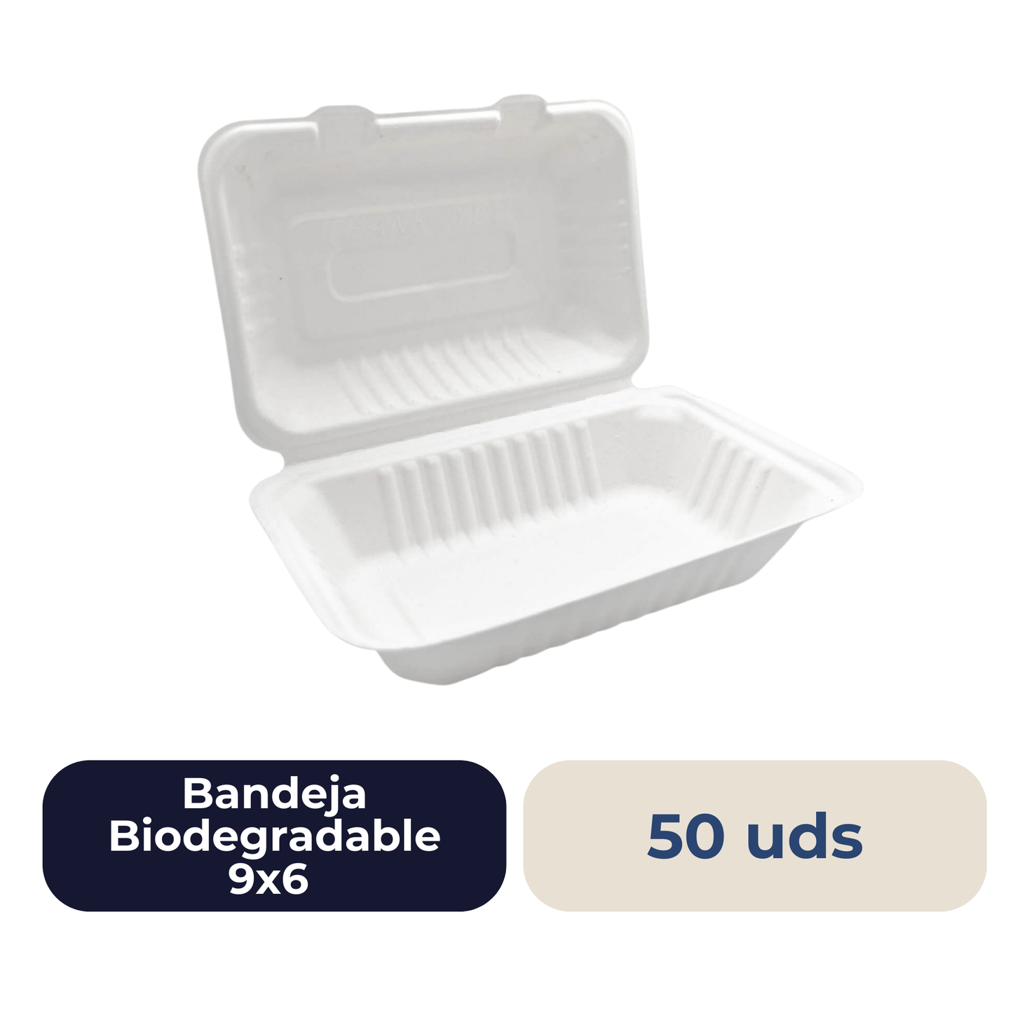 Bandeja Biodegradable #9x6 10 Uds