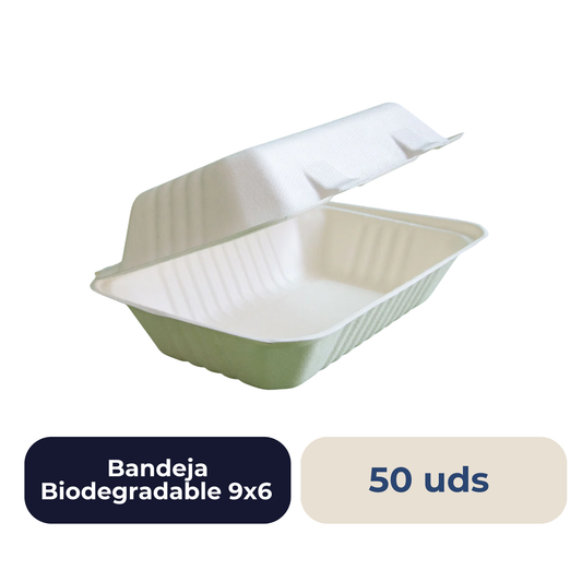 Bandeja Biodegradable 9x6 50 unidades