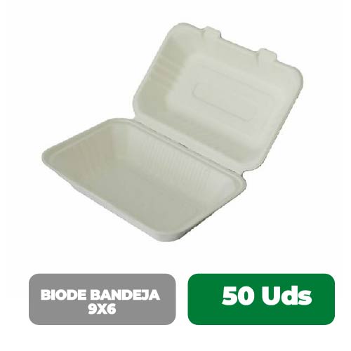 Bandeja Biodegradable 9X6 50 Uds