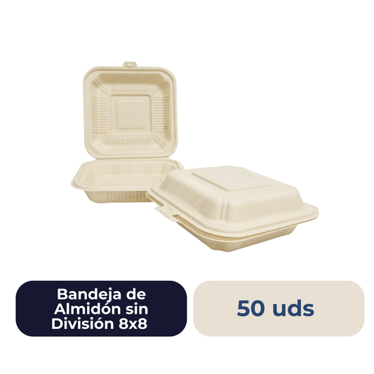 Bandeja de Almidón sin División 8x8 50 unidades