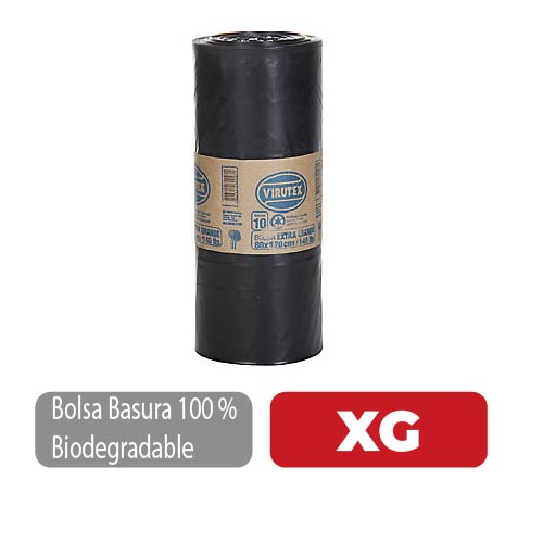 Biode 100% Bolsa Rollo Negra Extra Grande 30 Unidades