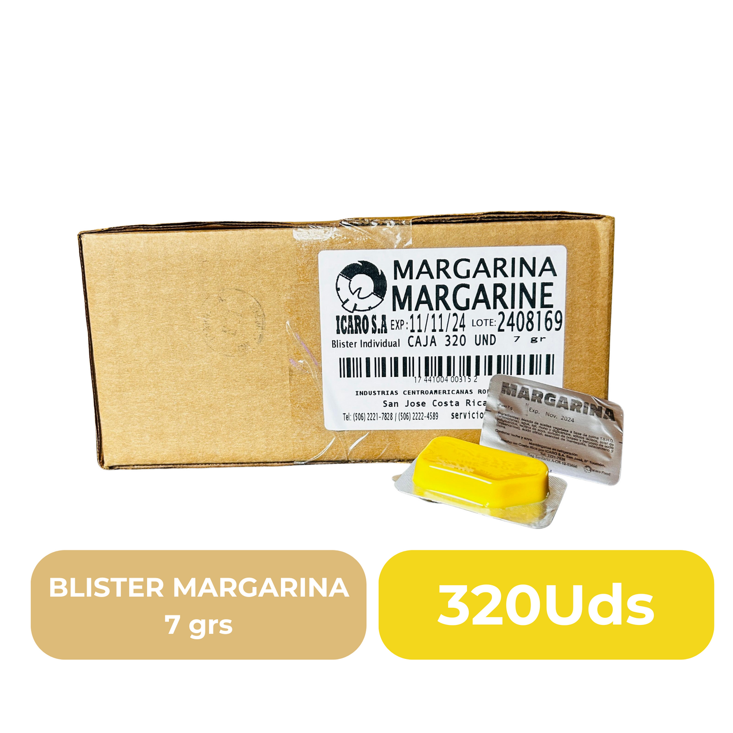 Blister Margarina 320 Unidades de 7 grs