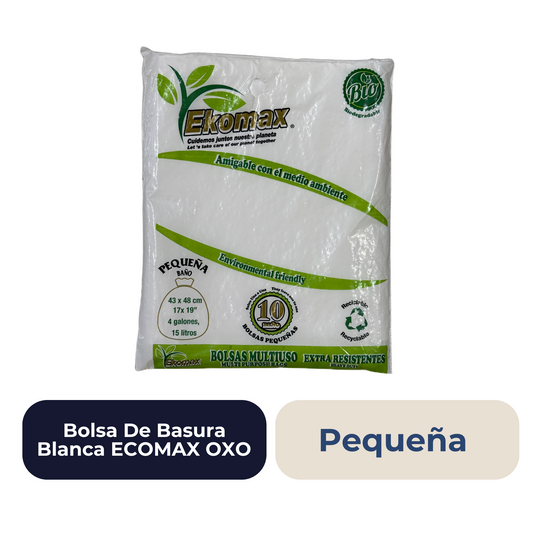 Bolsa De Basura Blanca ECOMAX OXO Pequeña