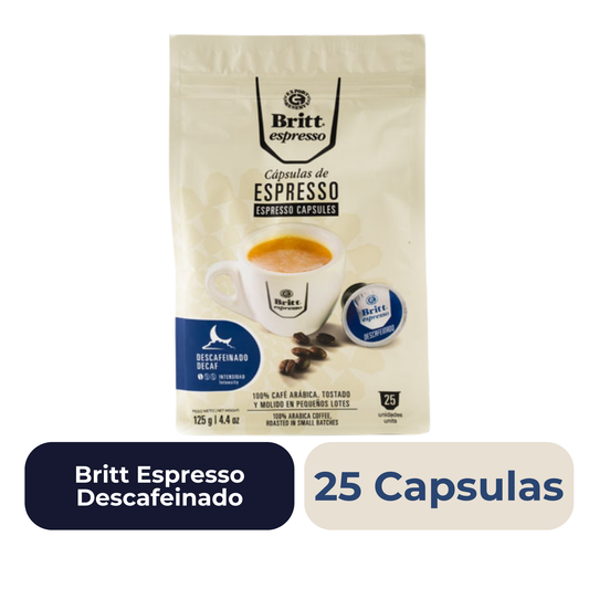 Britt Espresso Descafeinado 25 Capsulas