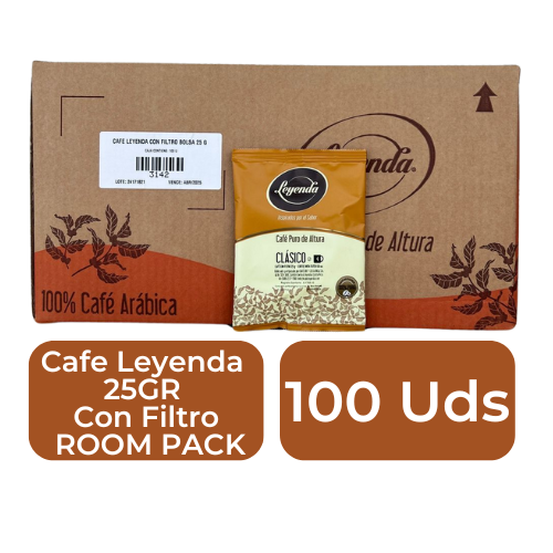 Café Leyenda 25 grs con filtro Room Pack