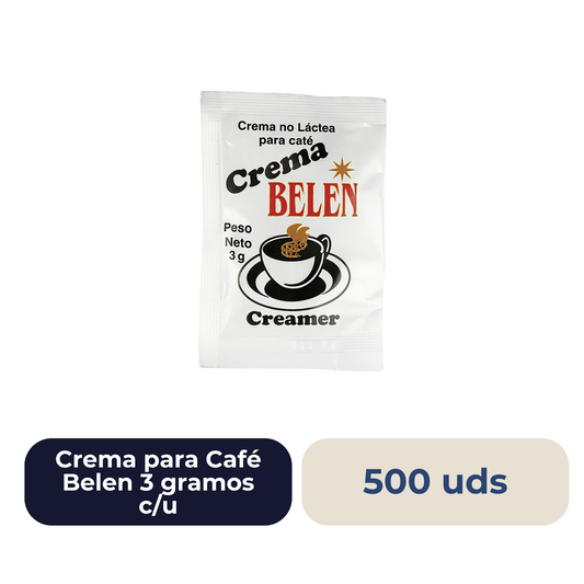 Crema para Café Belen 500 sobres de 3 gramos c/u