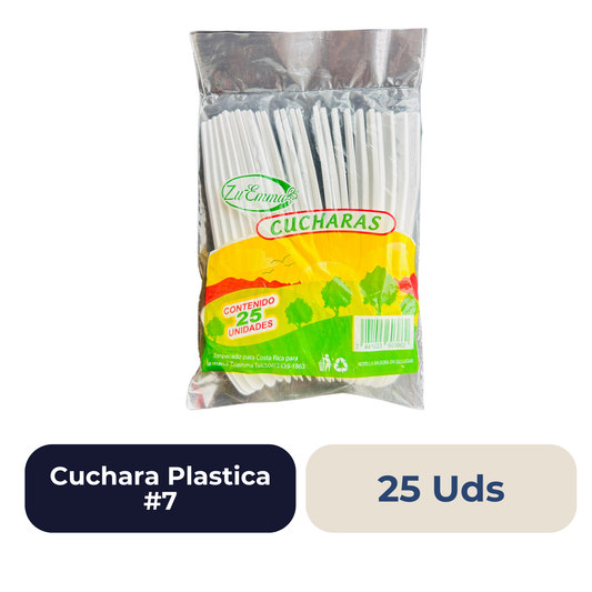 Cuchara #7 Plástica 25 Uds