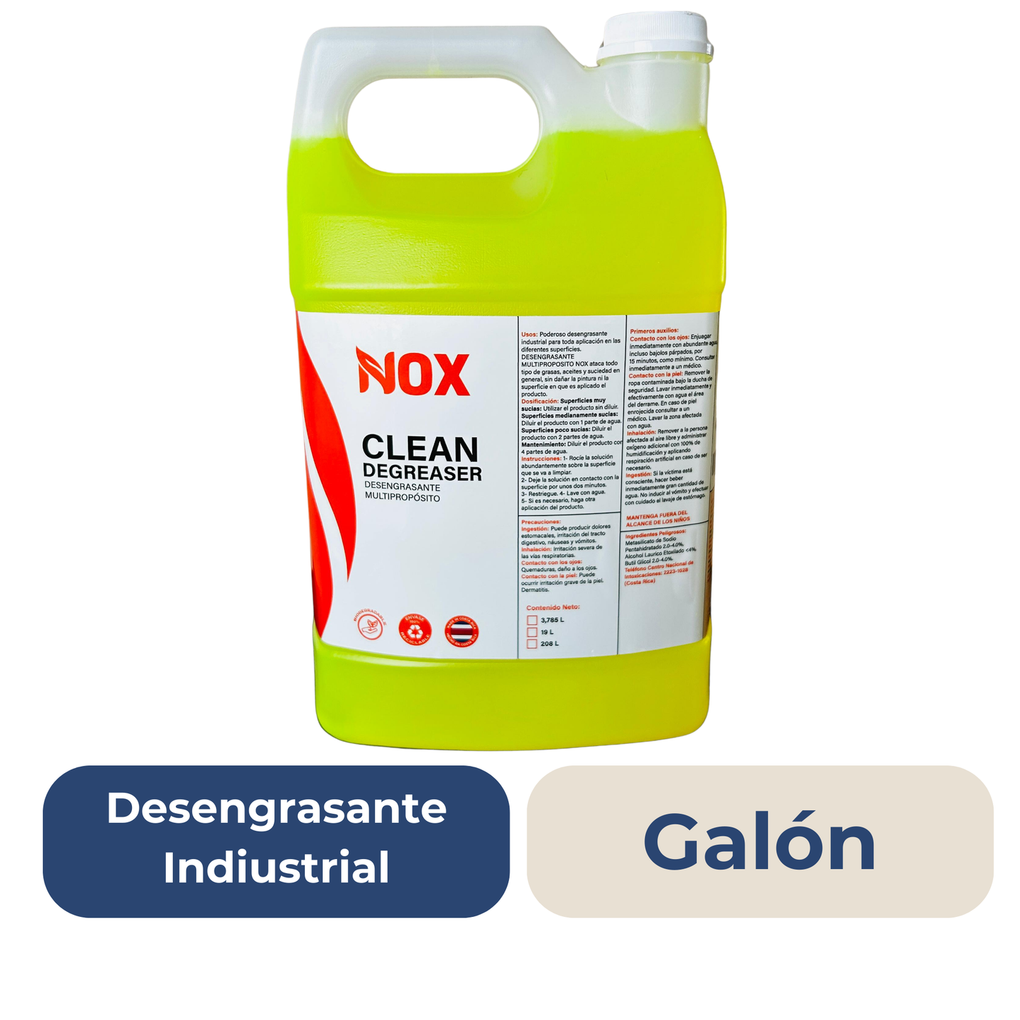 NOX Desengrasante Industrial Multiuso Galón