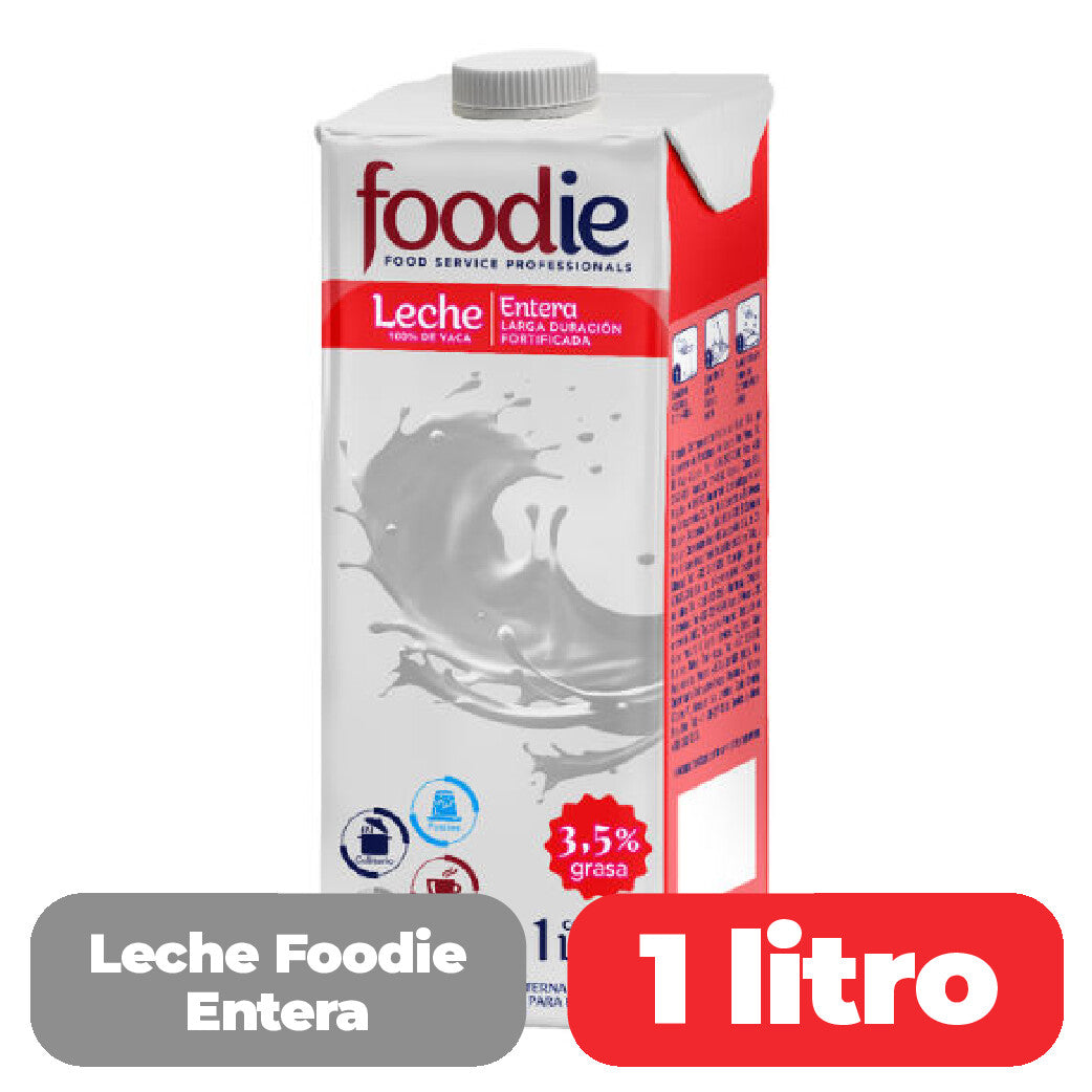 Leche Entera Foodie 3.5% Grasa 1 Lt