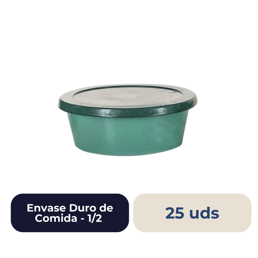 Envase Duro de Comida 1/2 25 Unidades