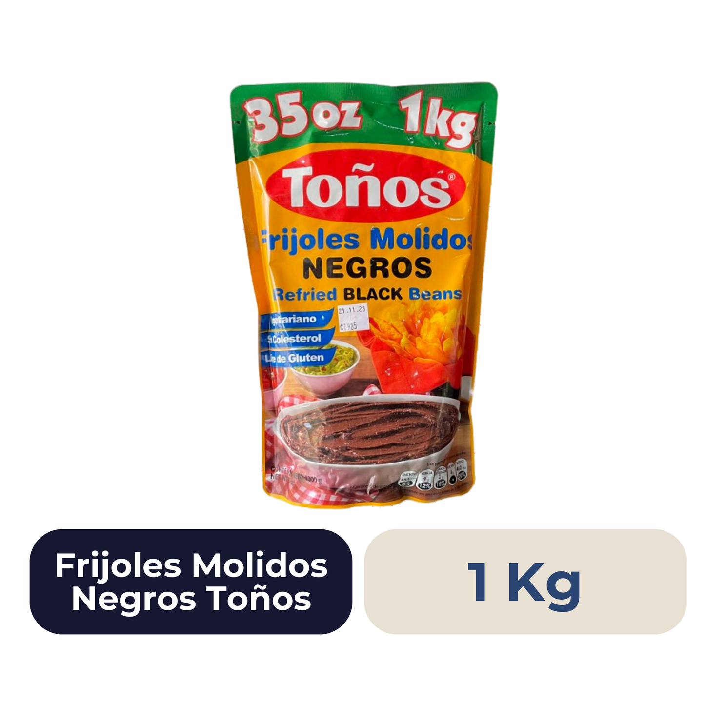 Frijoles Molidos Negros Toños 1 Kg