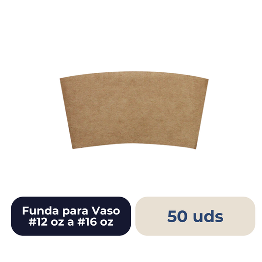 Funda para Vaso Cartón #12 oz - #16 oz 50 Uds