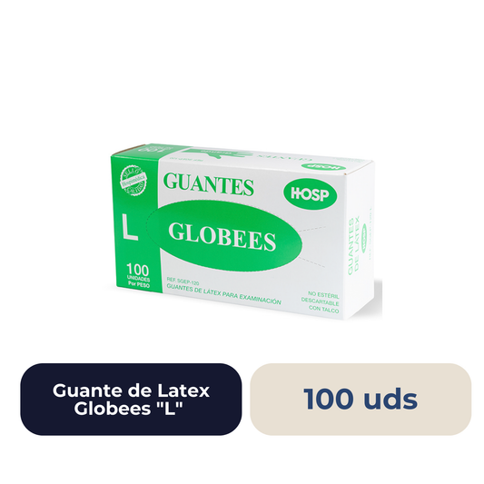 Guante de Latex Globees "L" 100 unidades
