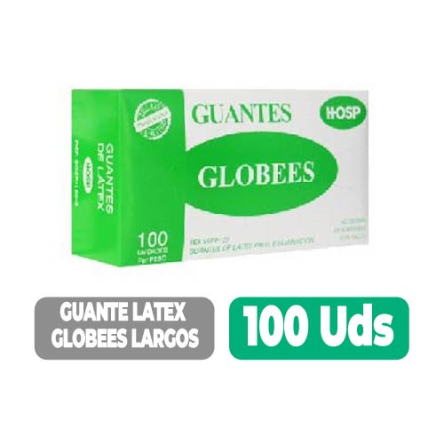 Guantes de Latex Globees Largo 100 Uds