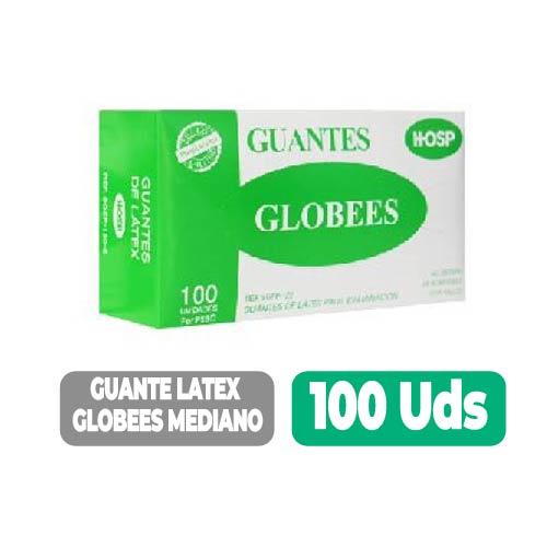 Guantes de Latex Globees Mediano 100 Uds