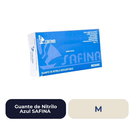 Guante de Nitrilo Azul SAFINA M