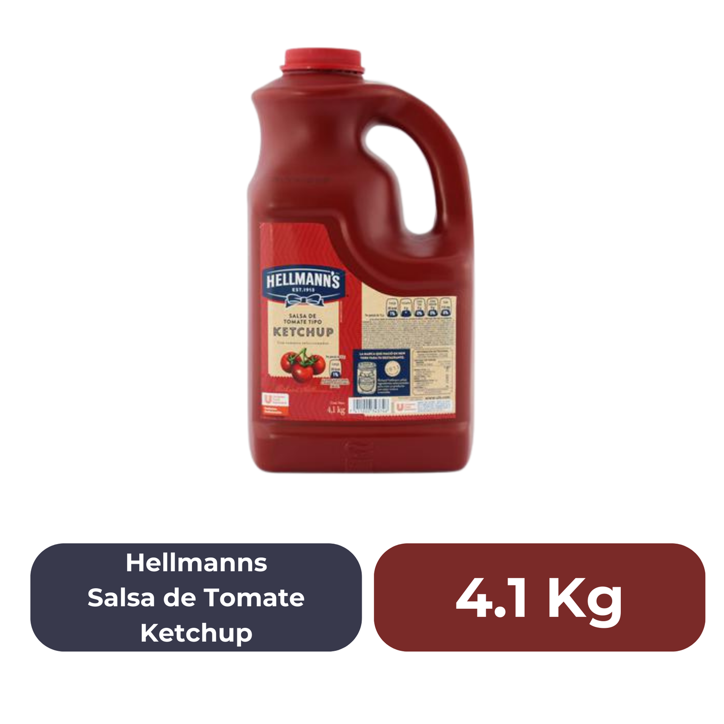 Salsa de Tomate Ketchup Hellmanns 4,1 Kgs