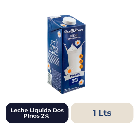 Leche Liquida Dos Pinos 2% 1 litro