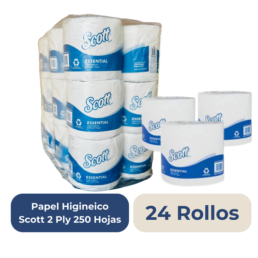 Papal Higiénico Scott Essential 2 Ply  250 Hojas