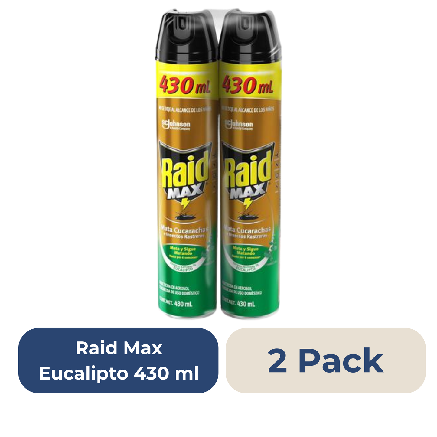 Raid Max Eucalipto Aero 2 Pack 460 Ml