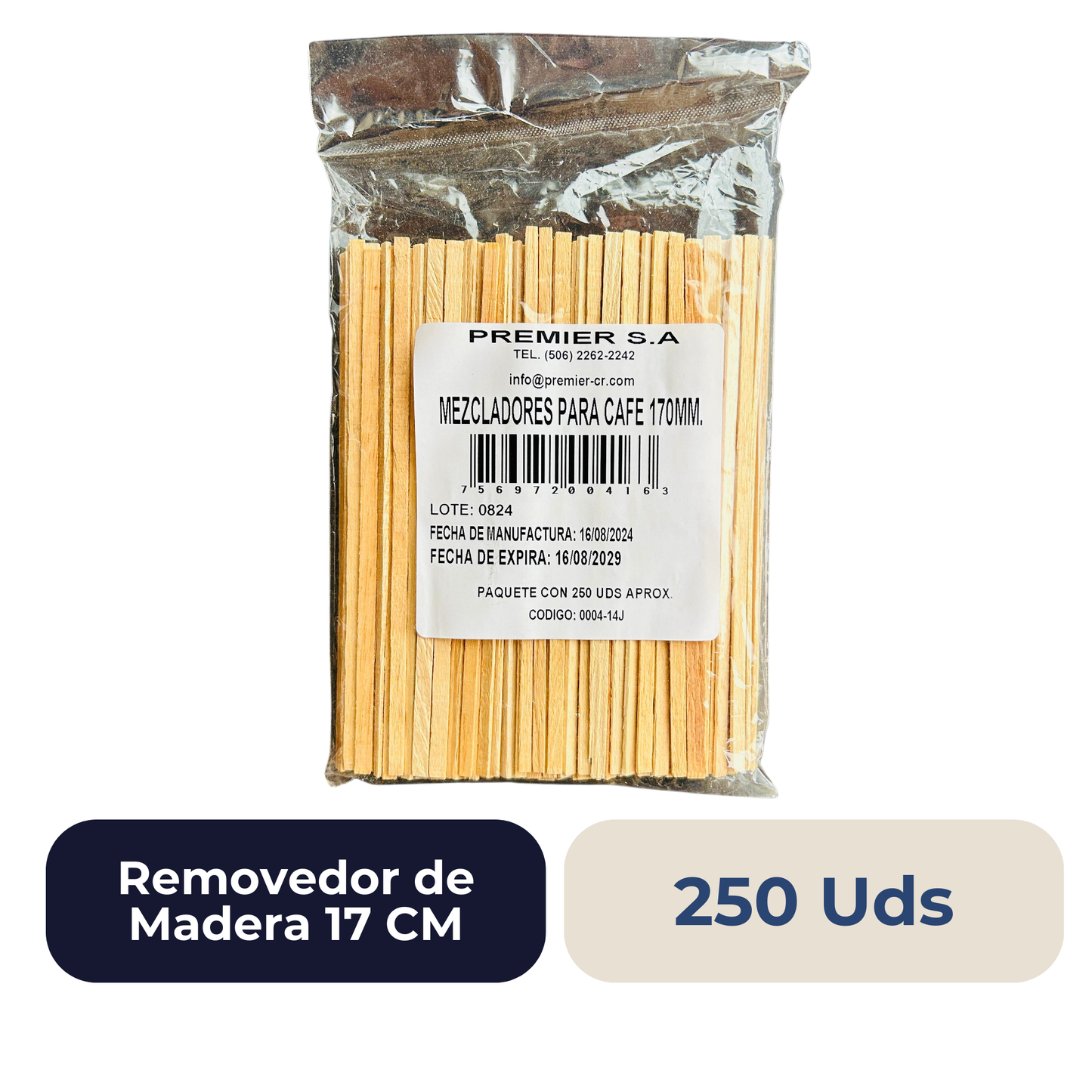 Removedor de Madera 17 Cm 250 Uds