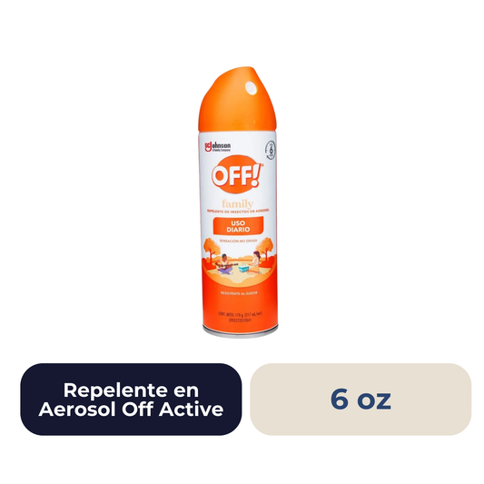 Repelente en Aerosol Off Active 6 oz