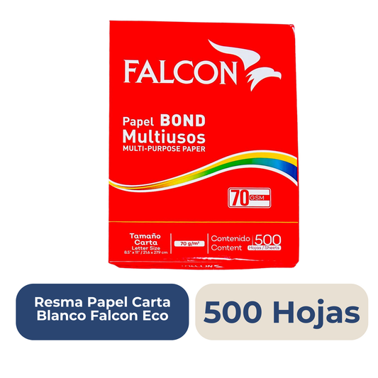 Resma Papel Carta Blanco Faclon Eco 500 Hojas