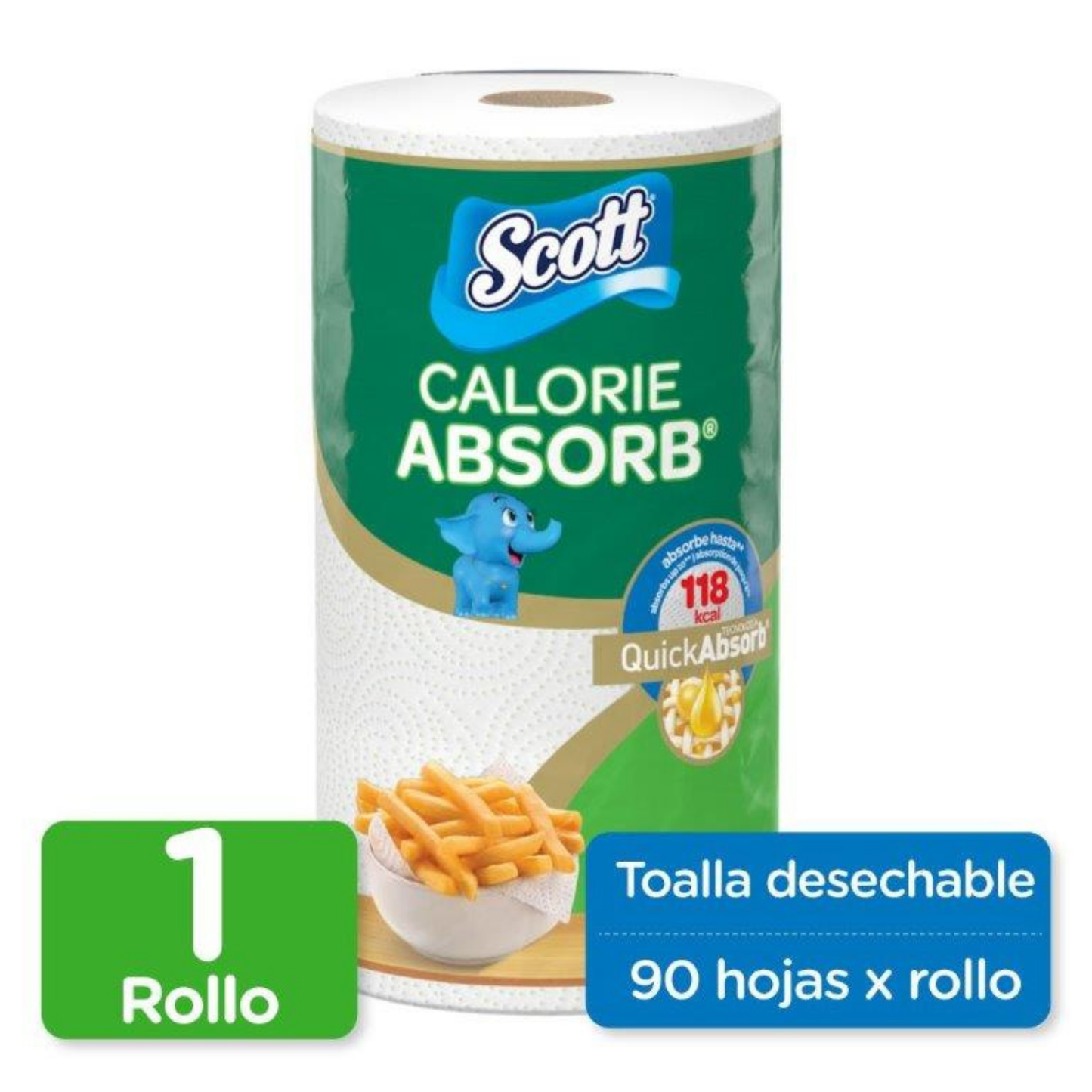 Toalla de Papel Calorie Scott 90 Hojas