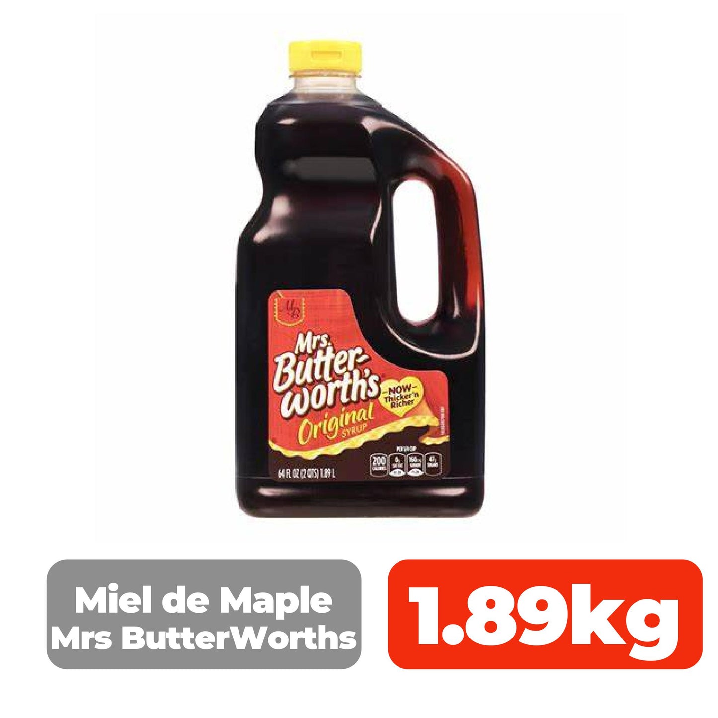 Maple Syrup Mrs. Butter Worth 1.89 Lt