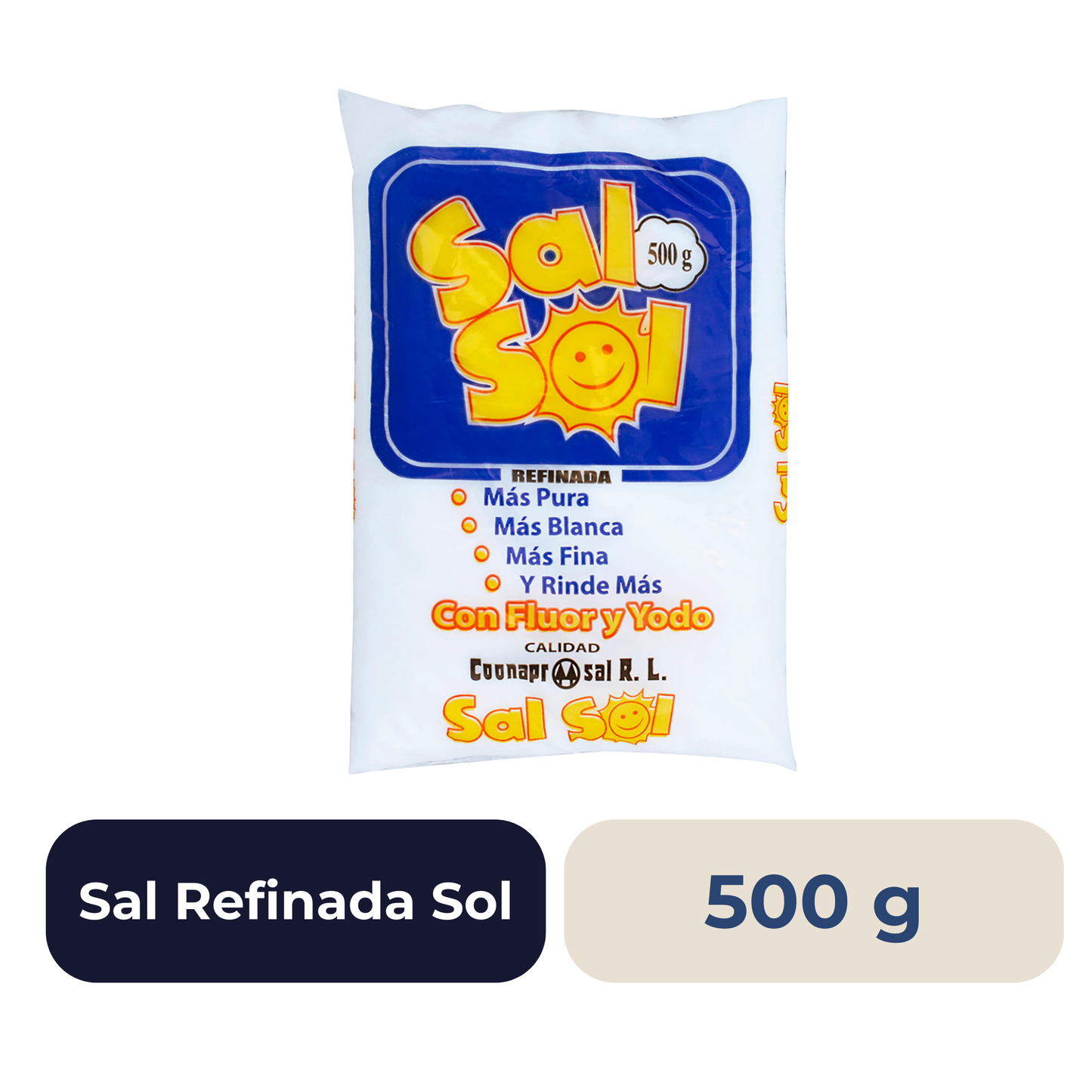 Sal Sol Refinada 500 grs