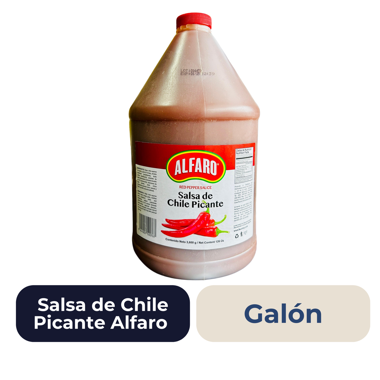 Salsa de Chile Picante Alfaro Galón