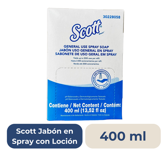 Jabón en Spray Scott con Loción 400ML