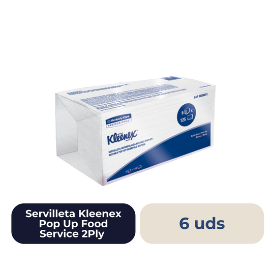 Servilleta Kleenex Pop Up Food Service 2Ply 125 servilletas (Precio por Caja)