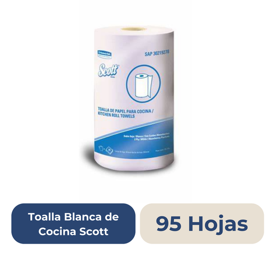 Toalla Blanca para Cocina Scott 95 Hojas