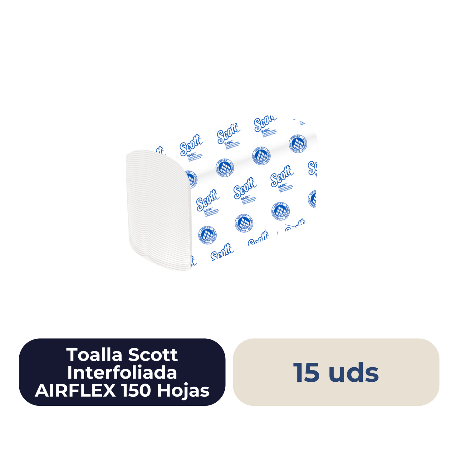 Toalla Scott Interfoliada AIRFLEX 150 Hojas