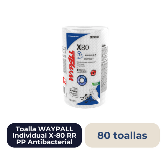 Toalla WAYPALL Individual X-80 RR PP Antibacterial