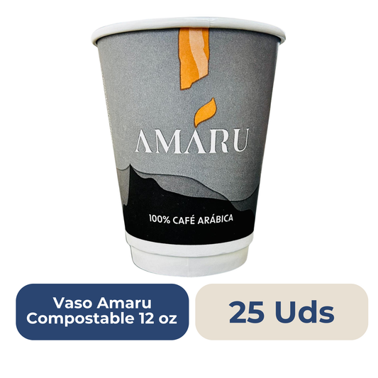 Amaru Vaso Compostable 12 Oz 25 Unidades