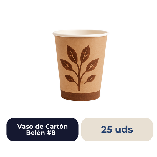Vaso de Cartón Belén #8 25 unidades