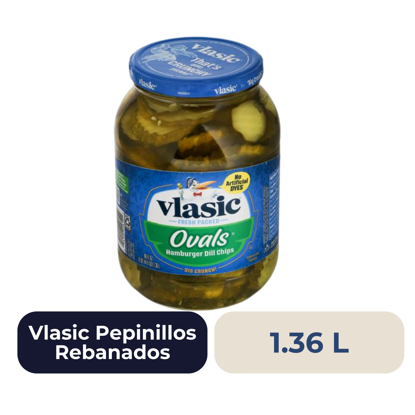 Pepinillos Rebanados Vlasic 1.36 L