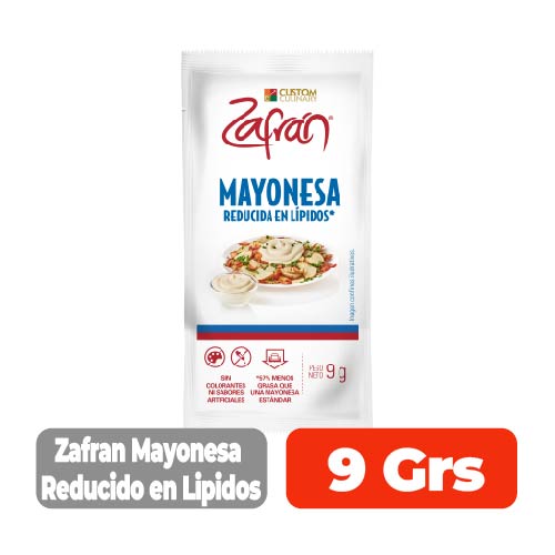 Zafrán Mayonesa Portion Pack Reducida de Lipidos 9 Grs