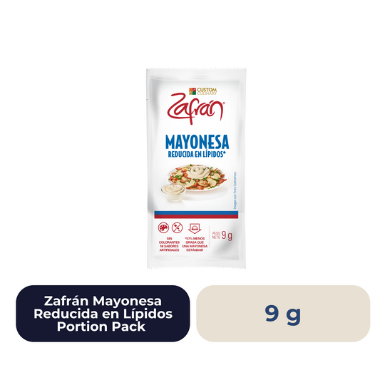 Zafrán Mayonesa Reducida en Lípidos Portion Pack 9 g cada una